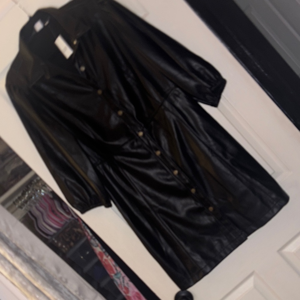 GAP Factory Black Button-Up Dress